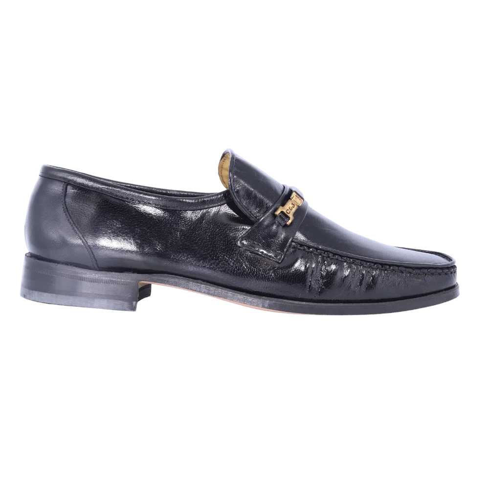 Crockett & Jones Glace Kid - Black Slip-On (Genuine Leather Upper and ...