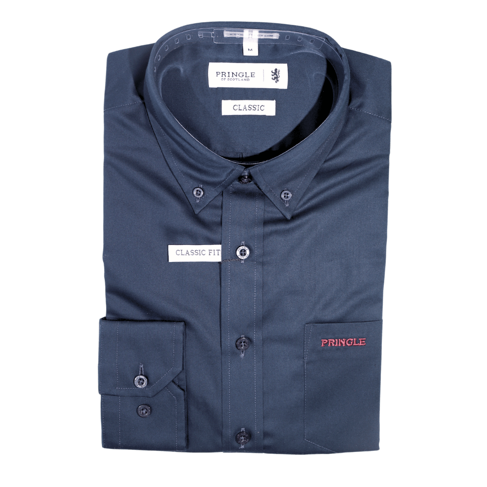 Men's Pringle 100% Cotton Shirt in Navy (2000) - available in-store, 337 Monty Naicker Street, Durban CBD or online at Omar's Tailors & Outfitters online store. 