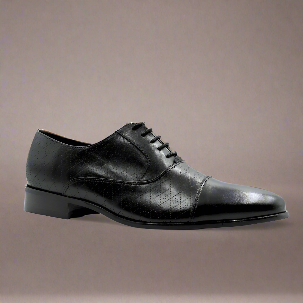 John Drake Toe-cap Derby in Black