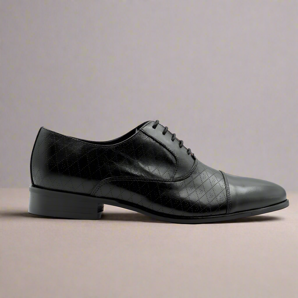 John Drake Toe-cap Derby in Black