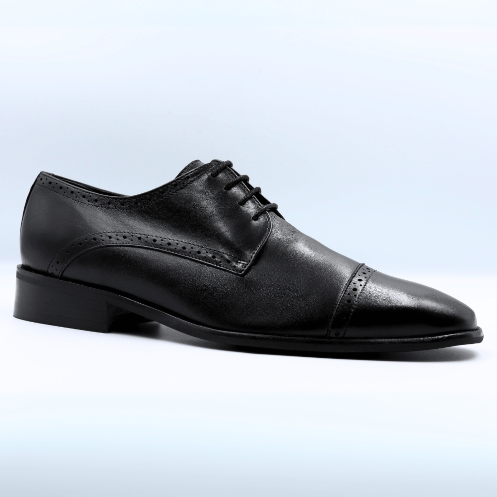 John Drake Toe-cap Derby in Black