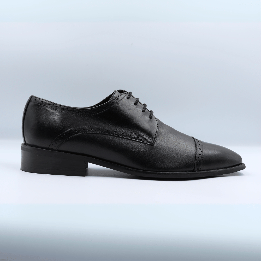 John Drake Toe-cap Derby in Black