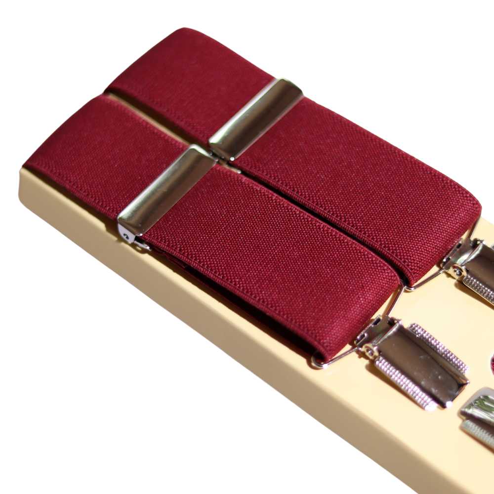 Suspenders in Burgundy