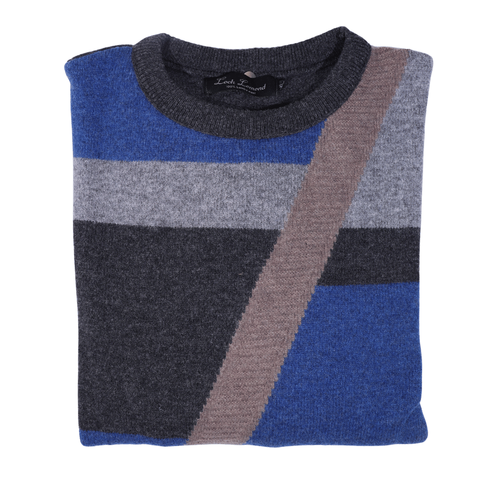 Men's 100% lambswool Loch Lomond crew neck jersey in charcoal (5169) available in-store, 337 Monty Naicker Street, Durban CBD or online at Omar's Tailors & Outfitters online store. A men's fashion curation for South African men - established in 1911.