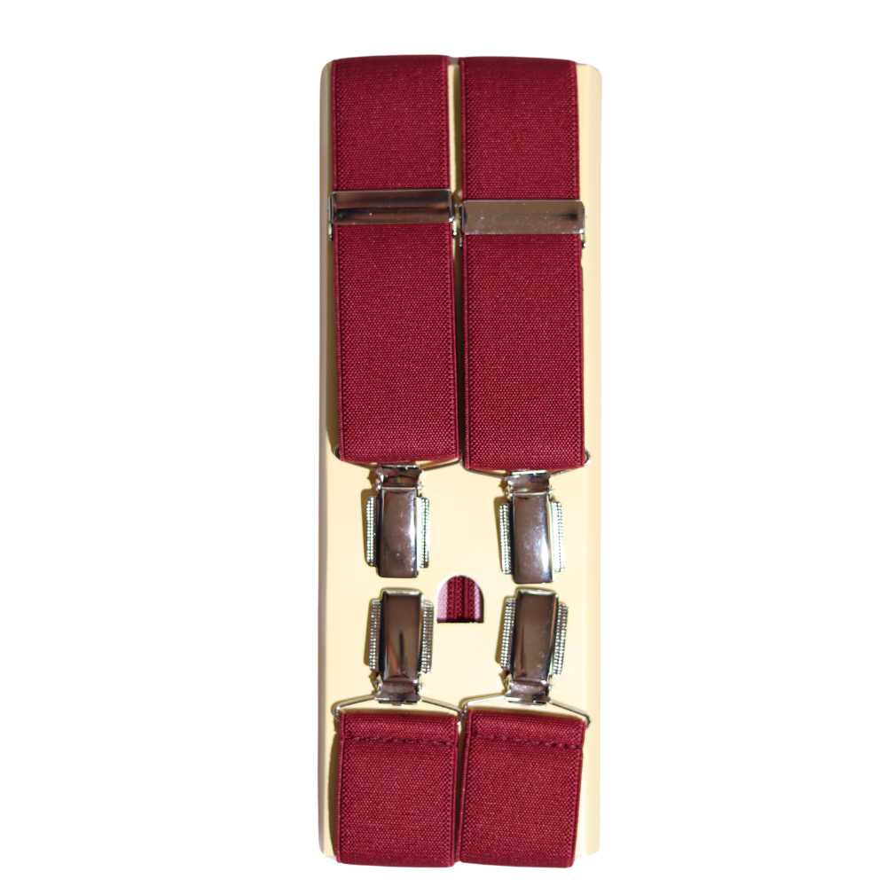 Suspenders in Burgundy