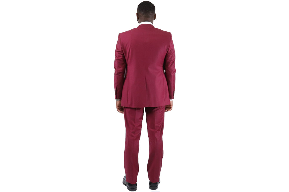 Bagozza Suit Maroon 100 Wool